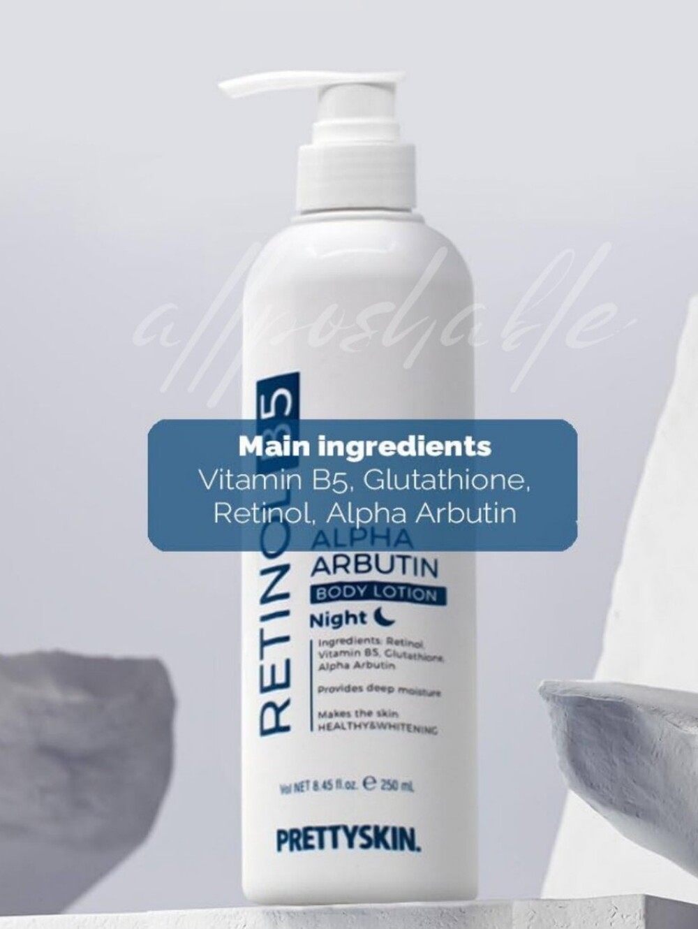 PRETTYSKIN Retinol B5 Alpha Arbutin Body Lotion